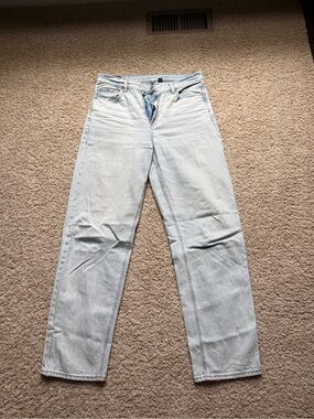 American Wagle Light Wash Women’s Jeans - highest rise baggy straight